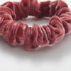 Silk Velvet Handmade Scrunchie Set of Two | 0.8 Inch & 2 Inch | Lipstick Collection