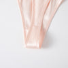 Baby Pink Pure Mulberry Silk T-String Pantie | Mid to High Waist Thong | 22 Momme | Float Collection