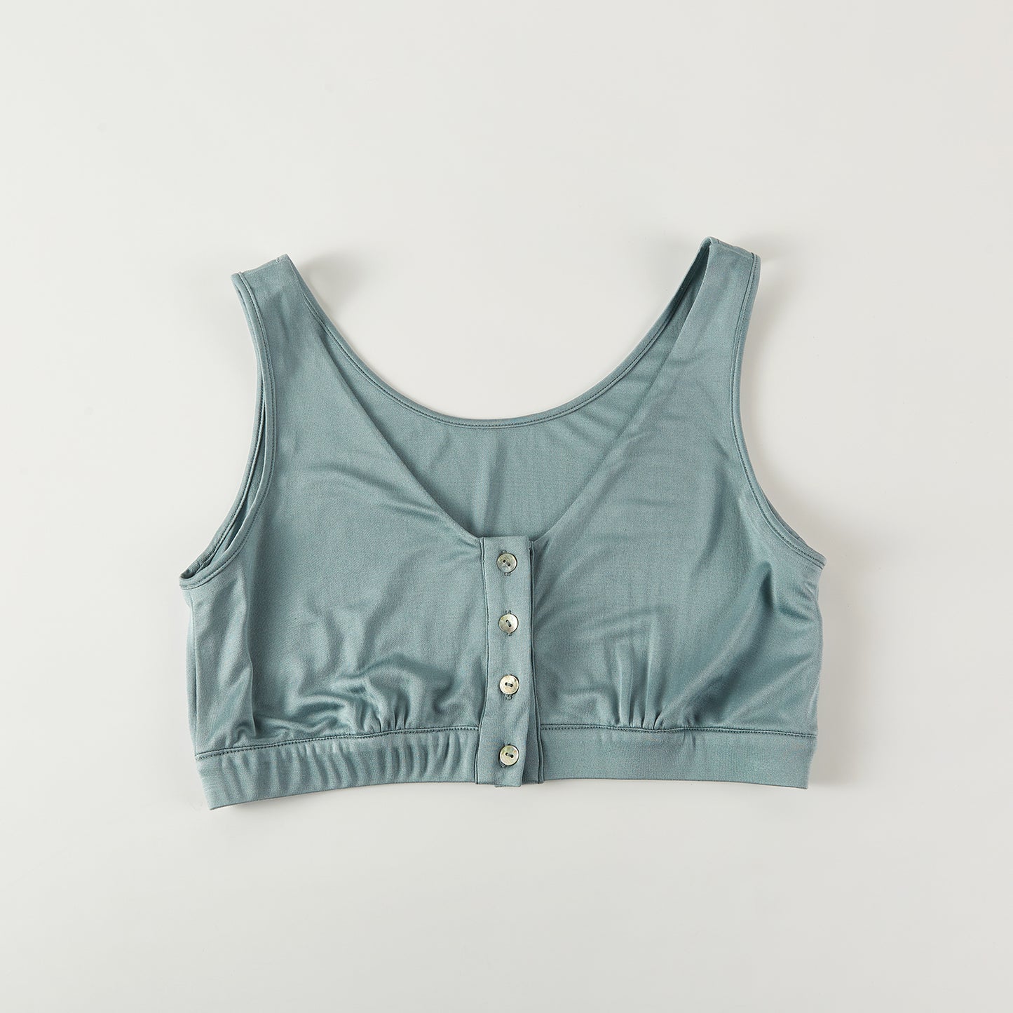 Sample Pure Knitted Silk Bralette Size 34B | Aqua Blue | Mulberry Silk Bralette