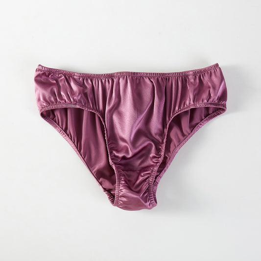 Sample Pure Silk Bikini Size M & L | Cocoa Purple | Mulberry Silk Pantie