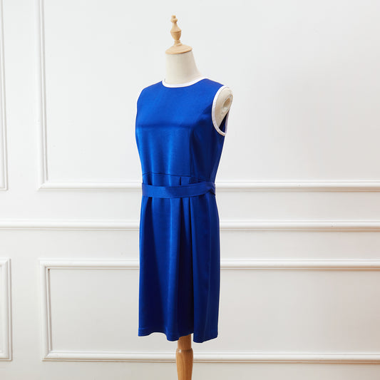 Custom Silk Dress Julie | Knee Length Business Casual Dress with Pockets