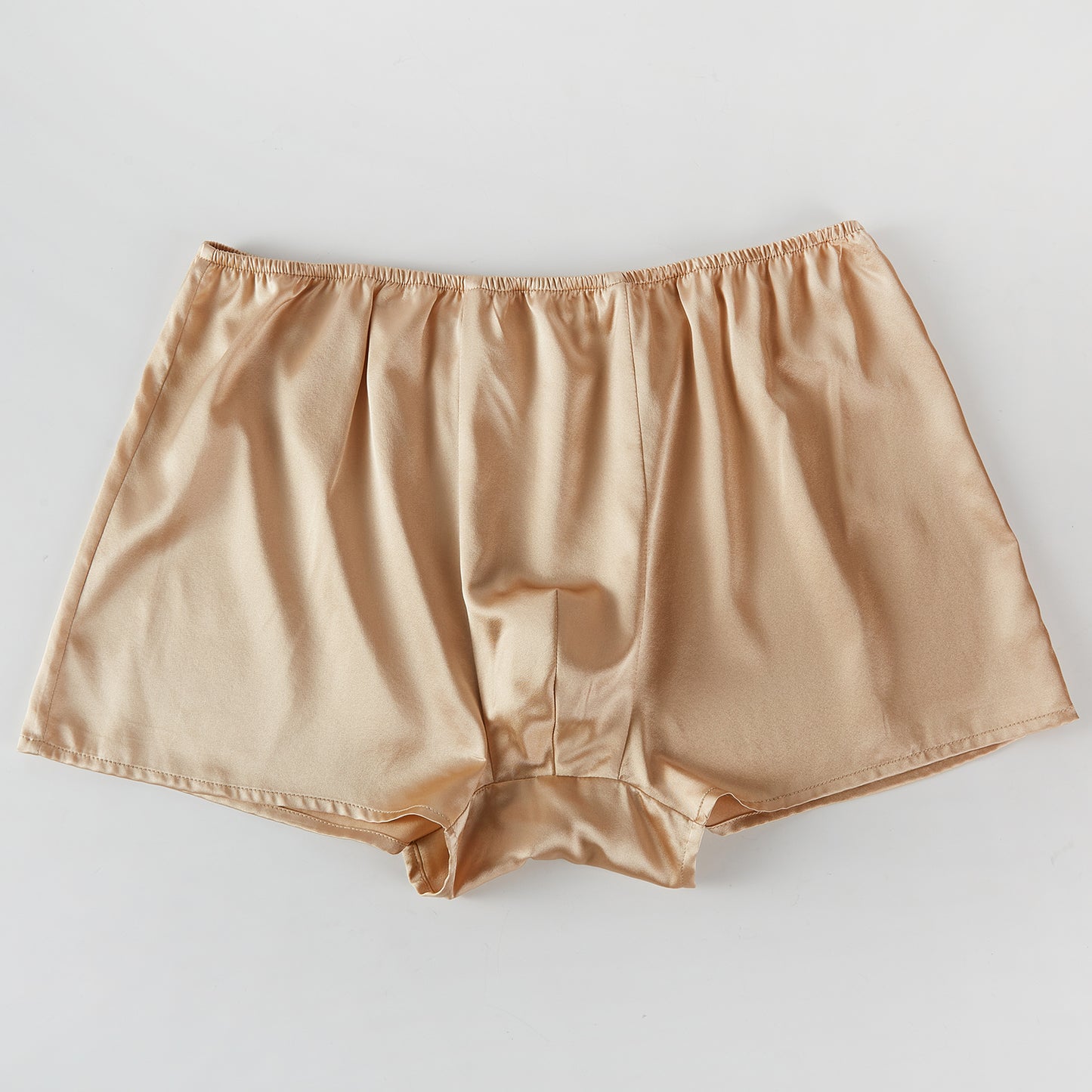 Beige Pure Mulberry Silk Men's Trunks | Mid Rise | 19 Momme | Soar Collection
