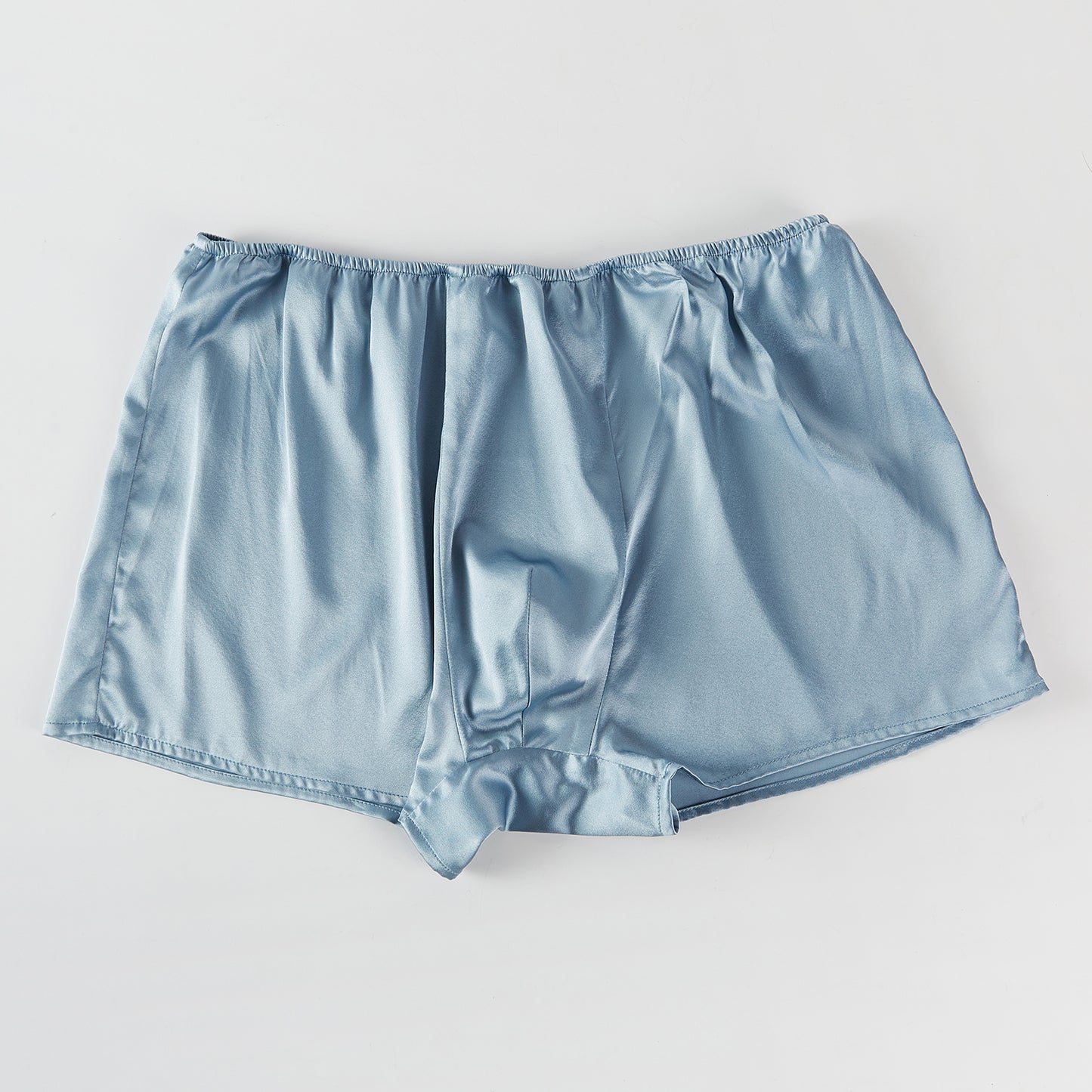 Steel Blue Pure Mulberry Silk Men's Trunks | Mid Rise | 19 Momme | Soar Collection