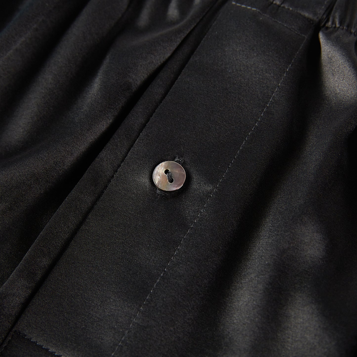 Black Pure Mulberry Silk Men's Boxers | Mid Rise with Button Closure | 19 Momme | Soar Collection