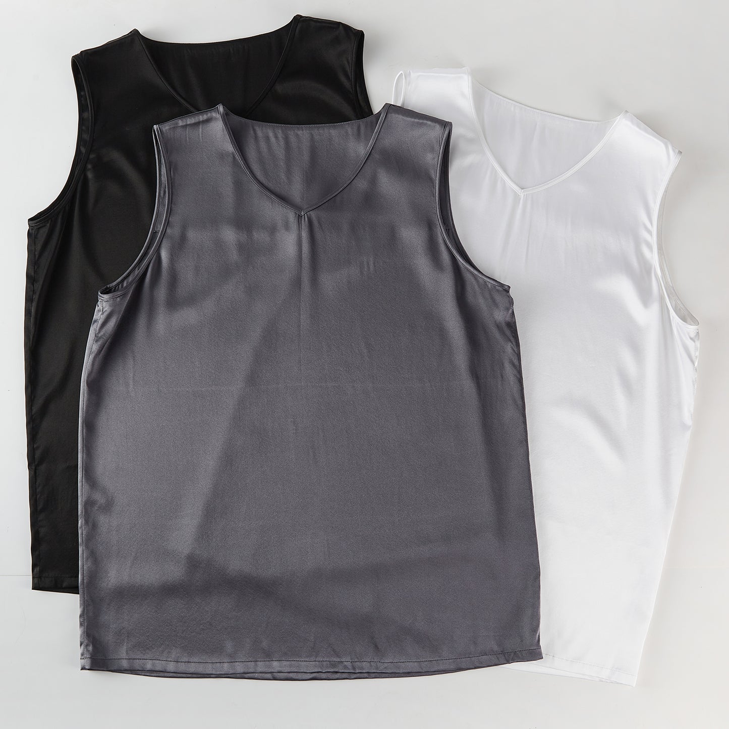 Custom Pure Mulberry Silk Men's Top | Sleeveless and Relaxed Fit | 19 Momme | Soar Collection