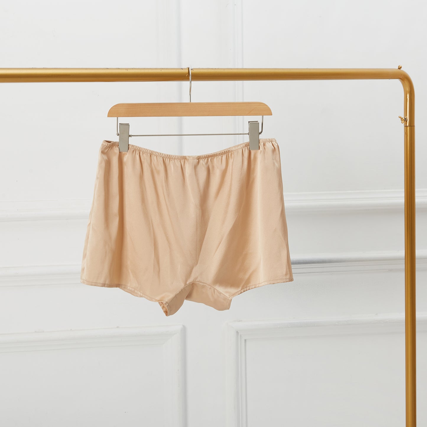 Beige Pure Mulberry Silk Men's Trunks | Mid Rise | 19 Momme | Soar Collection