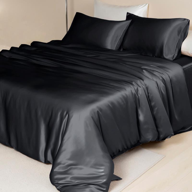 Custom Pure Mulberry Silk 28 Momme Seamless Flat Sheet, Fitted Sheet, Duvet Cover | Full, Queen, King, California King & Sets | Float Collection