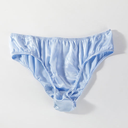 Sample Pure Silk Bikini Size M | Cornflower Blue | Mulberry Silk Pantie