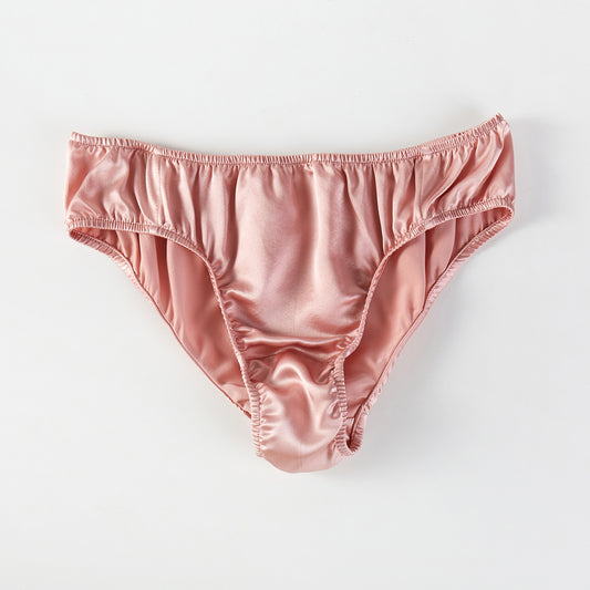 Sample Pure Silk Bikini Size L | Dusty Rose | Mulberry Silk Pantie