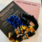 Sunflower Summer | Single or Set of 3 Pure Mulberry Silk Mini Scrunchie | Weekly Special Hair Ties | 0.8 inch
