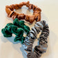 Autumn Jewels | Single or Set of 3 Pure Mulberry Silk Mini Scrunchie | Weekly Special Hair Ties | 0.8 inch