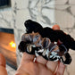 Film Noir | Single or Set of 3 Pure Mulberry Silk Mini Scrunchie | Weekly Special Hair Ties | 0.8 inch