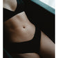 Black Pure Mulberry Silk Bikini Panties | Mid Waist | 22 Momme | Float Collection