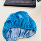 Sample Pure Silk Hair Bonnet Baby Blue & Turquoise | Double Layer with Adjustable Elastic | 100% Silk 22 Momme