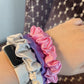 Bubblegum Retro | Set of 3 Pure Mulberry Silk Mini Scrunchie | Weekly Special Hair Ties | 0.8 inch