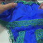 Blue Lagoon | Custom Pure Silk Brazilian Pantie | High Waist | Lace on Mulberry Silk | Bridal Lingerie | Brush Collection