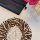 Pure Mulberry Silk Hair Bonnet Zebra | Double Layer Reversible with Silk Lining | Adjustable Elastic | 100% Silk 22 Momme | Night Bonnet Gift