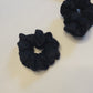 Custom Black Wool French Scrunchie | Fall Winter Scrunchie