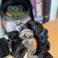 Film Noir | Single or Set of 3 Pure Mulberry Silk Mini Scrunchie | Weekly Special Hair Ties | 0.8 inch
