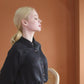 Pure Silk Pointed Collar Fitted Blouse | Ariel | 19 Momme Sueded Silk Charmeuse | Pearl Buttons