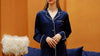 Navy Pure Silk Unisex Long Sleeve Pajama Set
