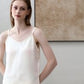 Cream Pure Mulberry Silk Camisole with Adjustable Straps | Relaxed Fit | 19 Momme | Soar Collection