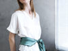 Pearl White Pure Mulberry Silk Top and Shorts Set | Soar Collection