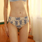 Arching Tiger Print | Pure Silk Mid Rise Bikini | 19 Momme | Brush Collection