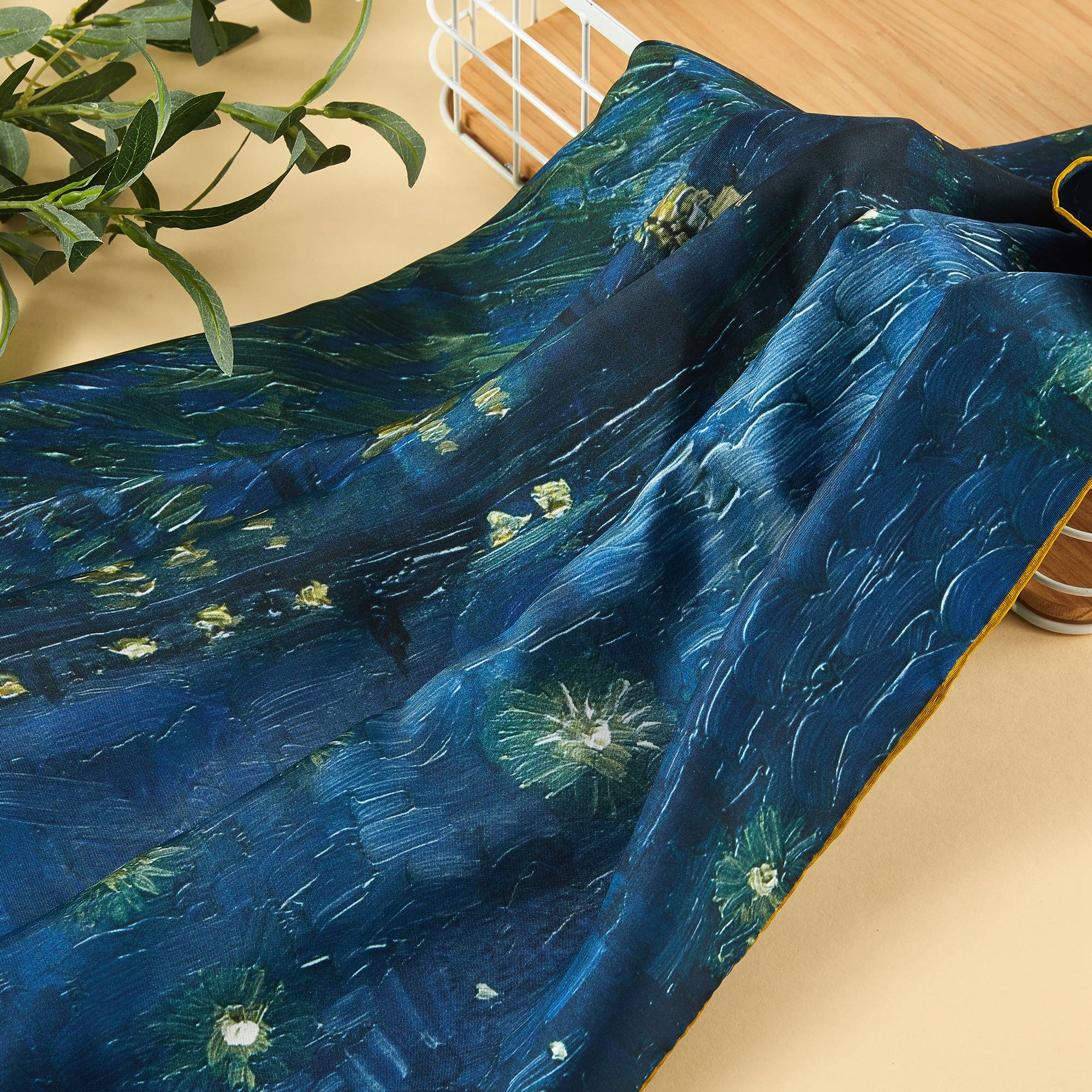 Starry Night Over the Rhone Head Scarf