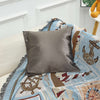 Grey Pure Mulberry Silk Cushion Cover