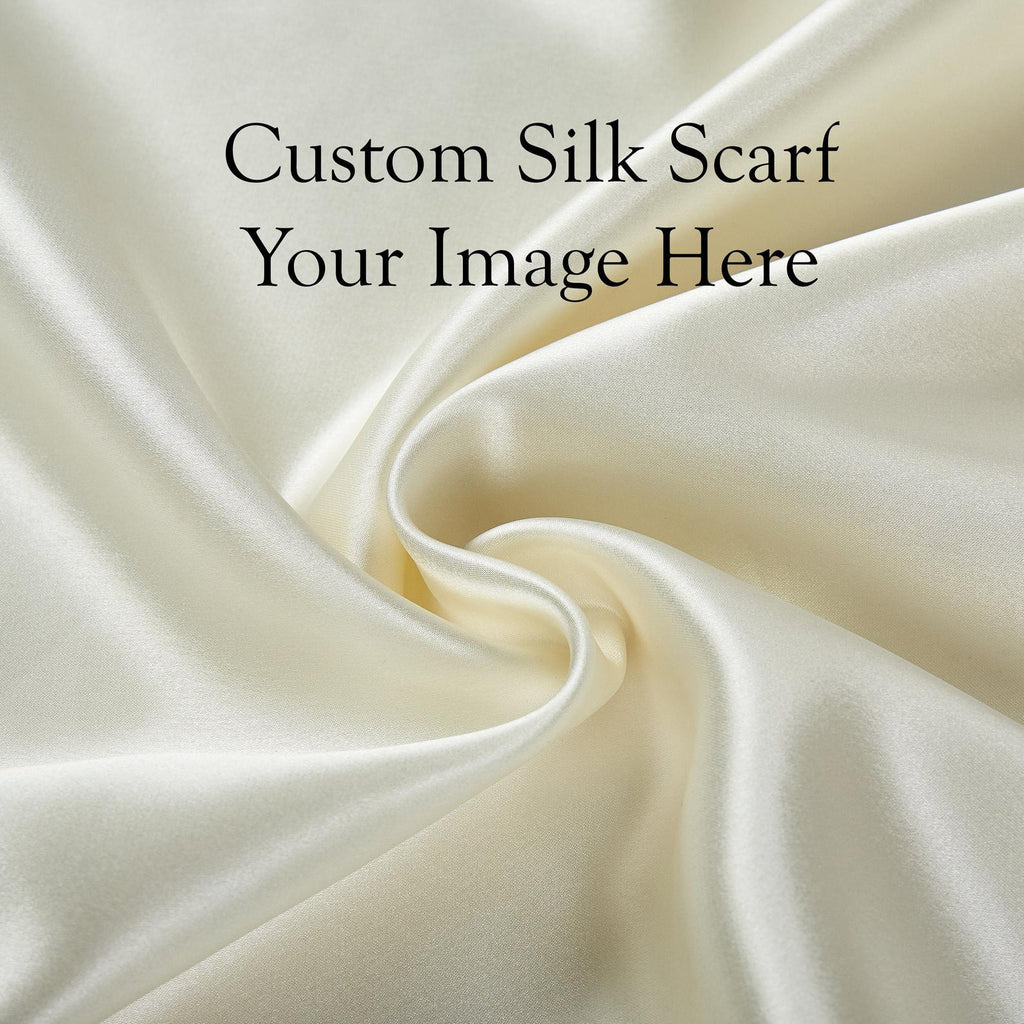 Corporate Gift | Custom Silk Scarf with Image and Size of Your Choice | 100 Scarves and above