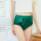 Emerald Green Pure Mulberry Silk French Cut Panties | High Waist | 22 Momme | Float Collection