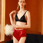 Ruby Pure Mulberry Silk French Cut Panties | High Waist | 22 Momme | Float Collection