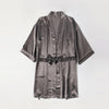 Gift Set | Pure Silk Grey Kimono Robe & Slip Dress | 22 Momme | Float Collection