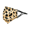 Classic Cheetah Triple Layer Mulberry Silk Unisex Face Mask - Cheetah Print Silk Twill / Charmeuse, Filter Pocket & Nose Wire