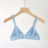 Eggshell Blue | Handmade Pure Silk Bralettes | No Padding No Wire | 19 Momme Silk Charmeuse