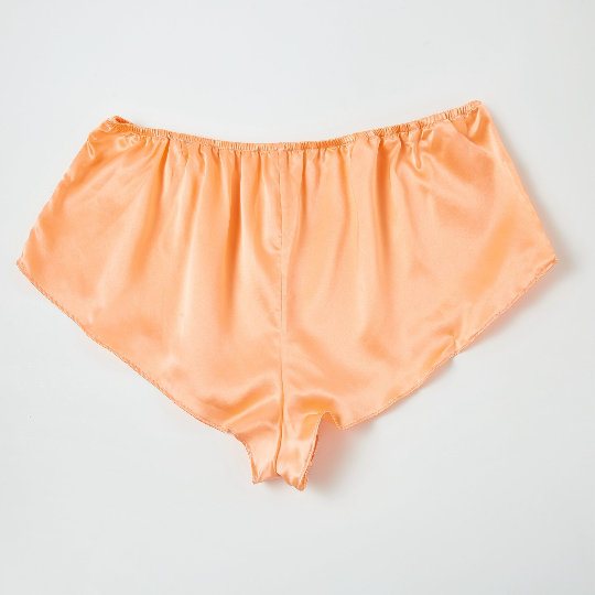 Handmade 19 Momme Custom Melon Shell Silk French Knickers