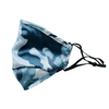 Urban Jungle: Triple Layer Mulberry Silk Unisex Face Mask - Blue Camouflage Silk, Insert Pocket, PM 2.5 Filter & Nose Wire