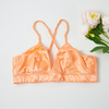 Silk Bralette French Knickers Set | Custom Size Handmade | Melon Shell | 19 Momme | Pure Mulberry Silk | Wedding Lingerie