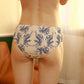 Arching Tiger Print | Pure Silk Mid Rise Bikini | 19 Momme | Brush Collection