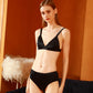 Classic Black | Handmade Pure Silk Bralettes | No Padding No Wire | 19 Momme Silk Charmeuse