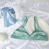 Lake Green | Handmade Pure Silk Bralettes | No Padding No Wire | 19 Momme Silk Charmeuse