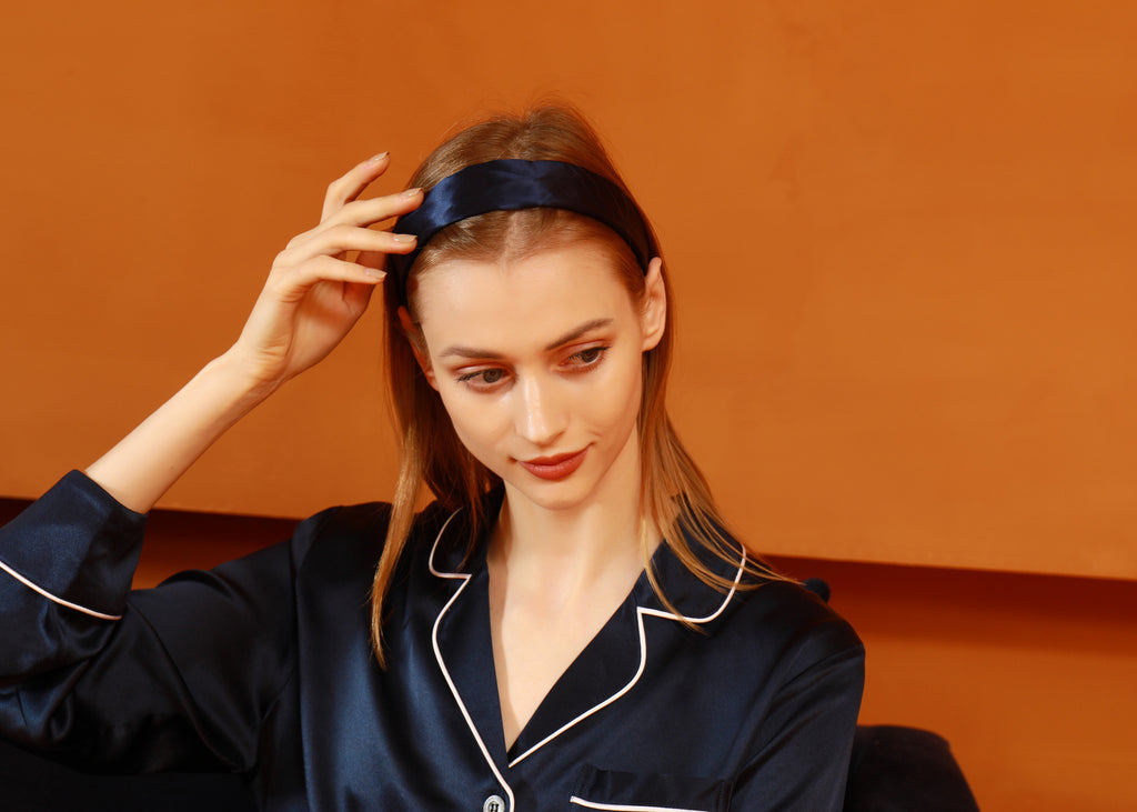Pure Mulberry Silk Flat Headband | 22 Momme | Float Collection