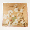 Parrot and Insect among Pear Blossoms by Huang Jucai | Ink and Colour Painting Large Square Pure Mulberry Silk Wrap | Head Scarf