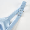 Eggshell Blue | Handmade Pure Silk Bralettes | No Padding No Wire | 19 Momme Silk Charmeuse