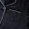 Black Pure Silk Long Sleeve Unisex Pajama Set