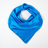 Glacier Pure Silk Scarf | Ice Blue, Sky Blue, Navy | Small Head Scarf or Large Square Shawl | Solid Colour Collection