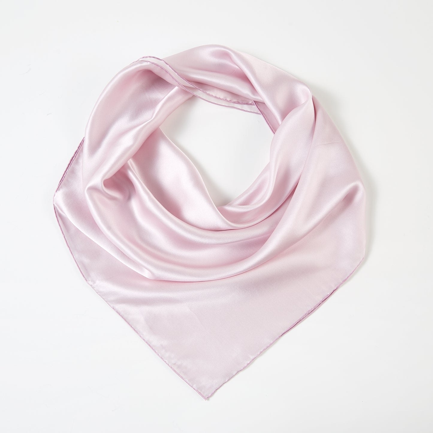 Peony Pure Silk Scarf | Blush Pink, Sorbet Pink, Burgundy | Small Head Scarf or Large Square Shawl | Solid Colour Collection