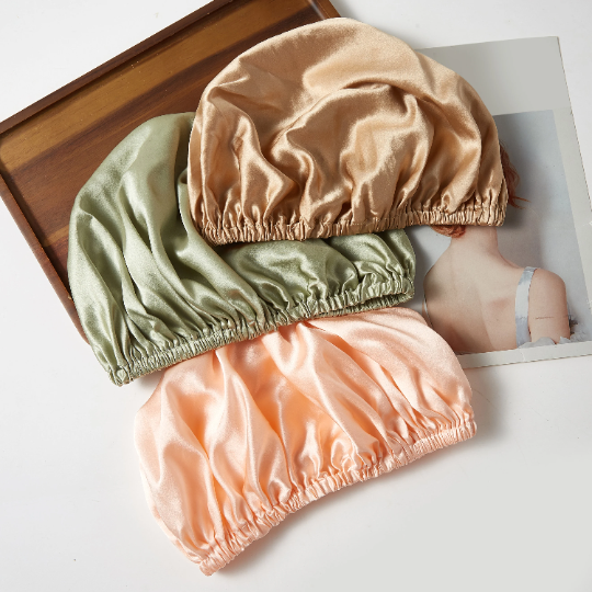 Salmon Pink Pure Silk Sleeping Bonnet | Single Layer | Adjustable Elastic for All Head Sizes | 22 Momme Silk Charmeuse | Float Collection