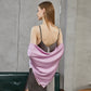 Peony Pure Silk Scarf | Blush Pink, Sorbet Pink, Burgundy | Small Head Scarf or Large Square Shawl | Solid Colour Collection